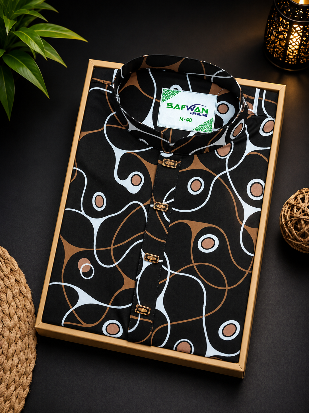 Curved line Stage Punjabi - black